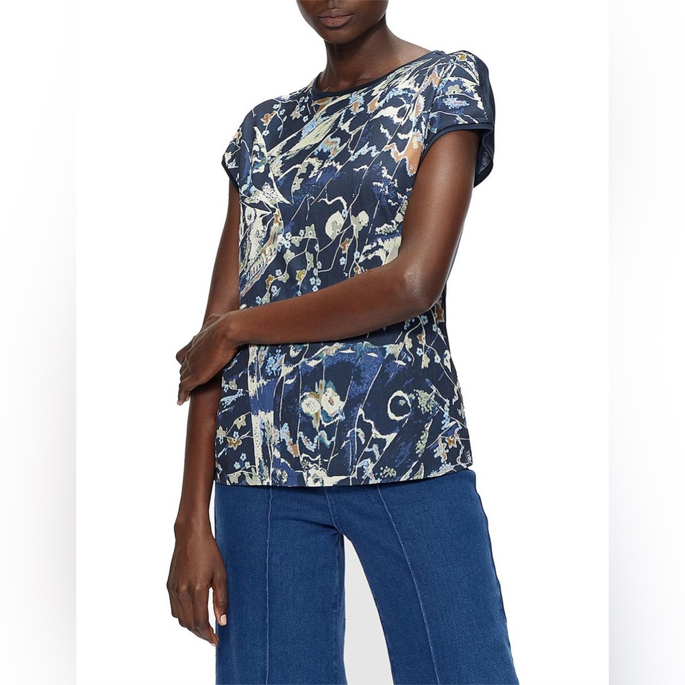 Ted Baker Woven Diletta Printed Shirt Sz 3 (US M)